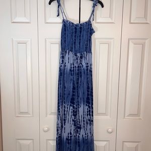 BLUE RAIN full length tie dye sundress! Size XS. NEVER WORN